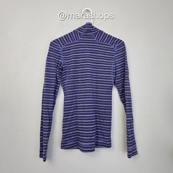 Smartwool Stripe Classic Thermal Merino Base Layer 1/4 Zip - Picture 4 of 6